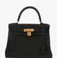 Kelly 28 Togo black gold hardware 01