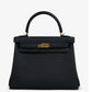 Kelly 28 Togo black gold hardware 01