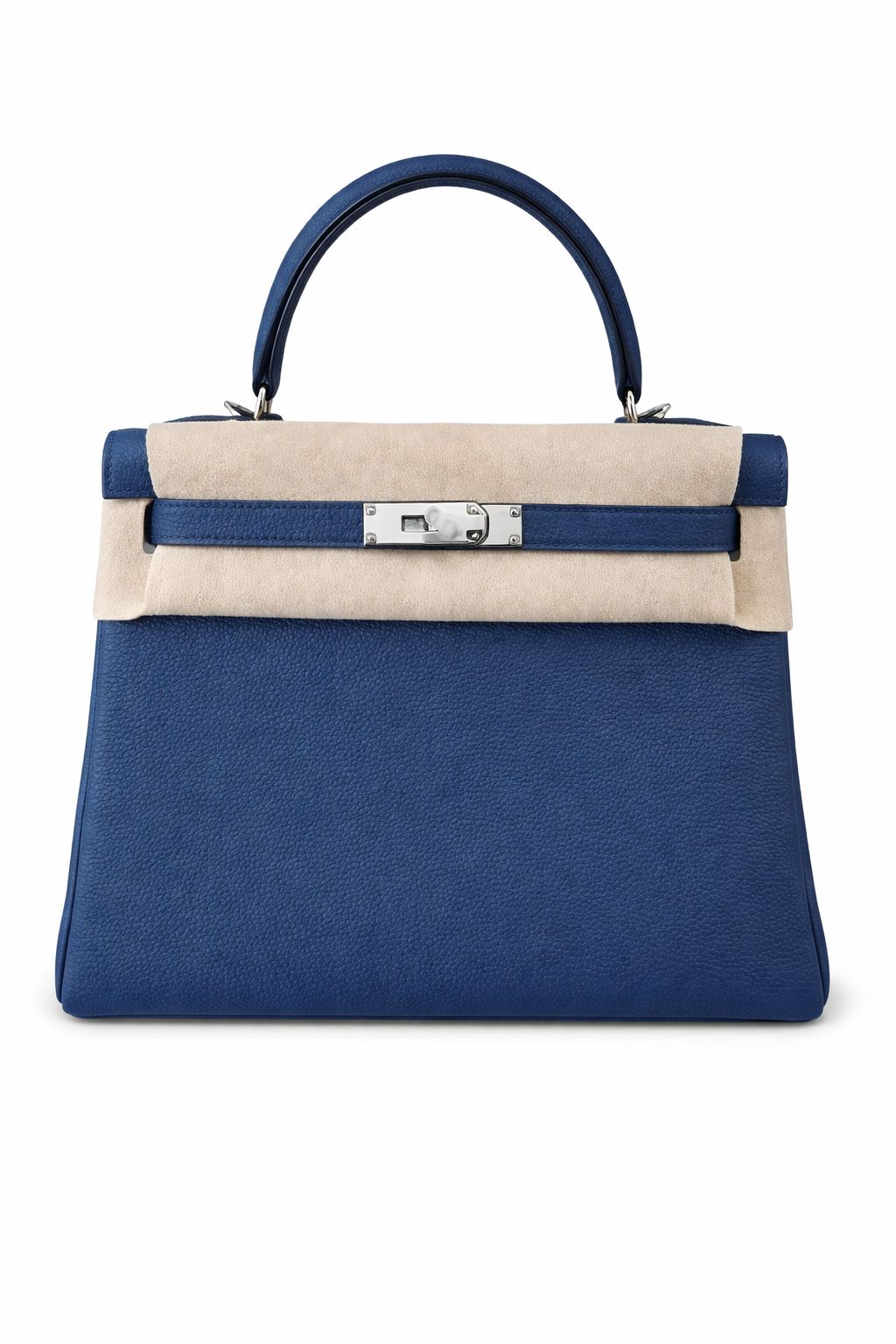 Hermès Kelly 25 Togo Blue / Silver Hardware 01