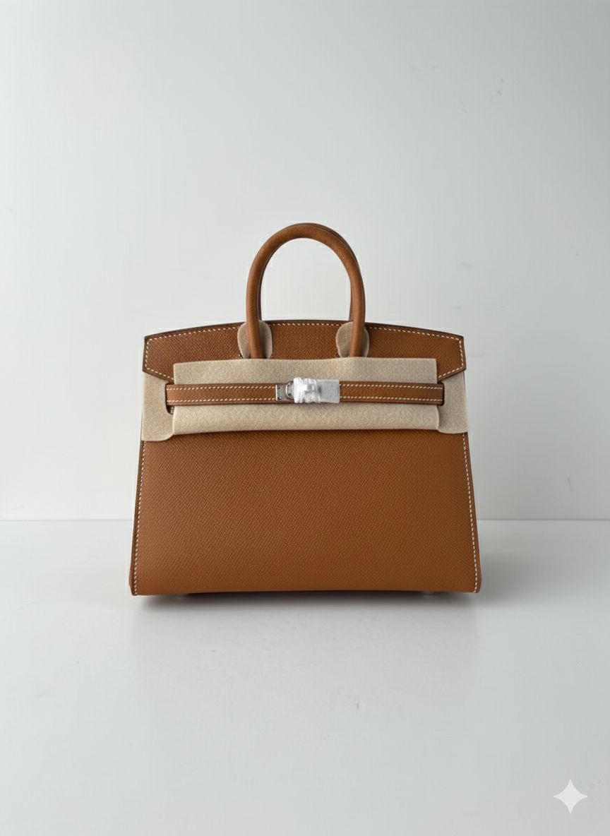 Hermès Birkin 20 Brown Epsom / Silver  Hardware 01