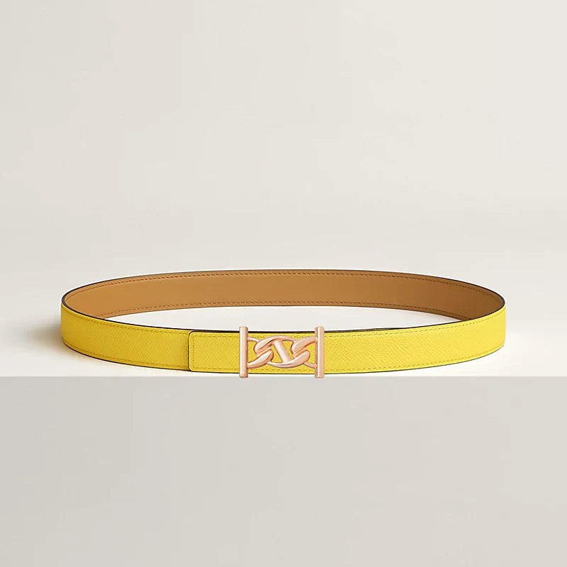 My H Belt Buckle & Hermès Sur Mer Reversible Leather Strap 24 MM