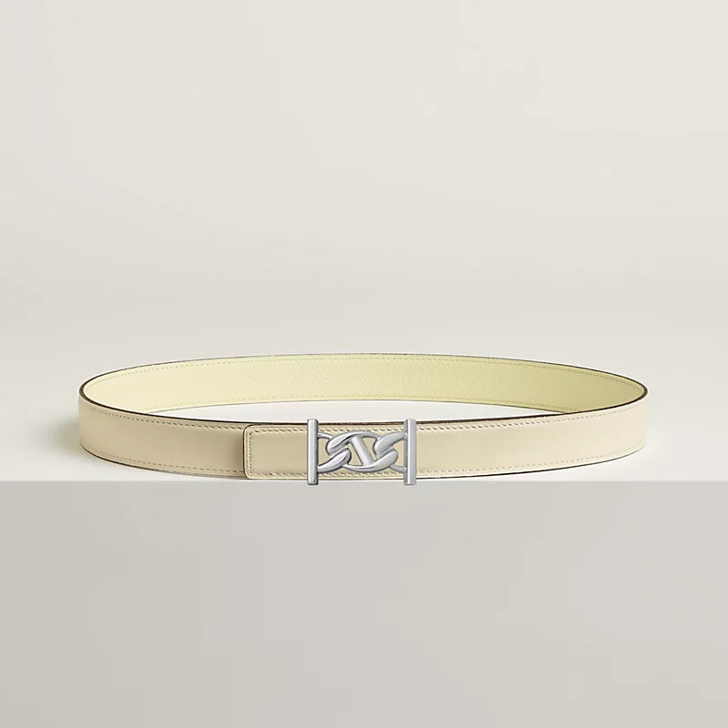 My H Belt Buckle & Hermès Sur Mer Reversible Leather Strap 24 MM