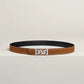 My H Belt Buckle & Hermès Sur Mer Reversible Leather Strap 24 MM