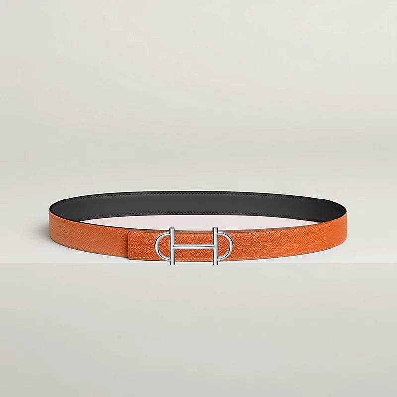 Gamma Belt Buckle & Reversible Leather Strap 24 MM