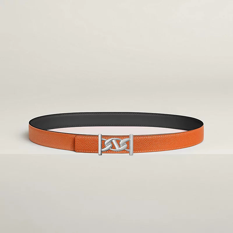 My H Belt Buckle & Hermès Sur Mer Reversible Leather Strap 24 MM