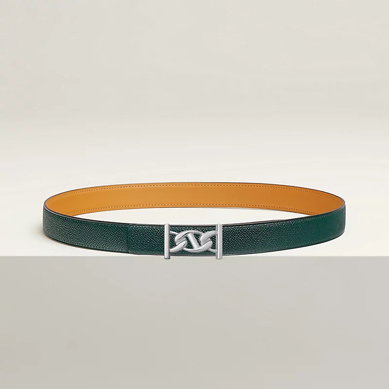 My H Belt Buckle & Hermès Sur Mer Reversible Leather Strap 24 MM