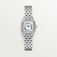 Panthère de Cartier Mini 25.1mm x 18.5mm White Gold Diamond Bezel Diamond Crown Silvered Dial White Gold Bracelet Quartz Watch