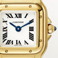 Panthère Mini 25.1mm x 18.5mm Yellow Gold Blue Sapphire Crown Silver Dial Yellow Gold Bracelet Quartz Watch