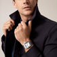 Santos de Cartier Large 39.8mm Steel Blue Crown Silvered Opaline Dial Steel Bracelet Self-Winding Watch