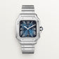 Santos de Cartier Large 39.8mm Steel Graduated Blue Dial Steel Bracelet Self-Winding Watch