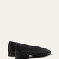 Rebecca Cap Toe Ballet Flat  Natural Calfskin