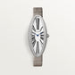 Baignoire Allongée 18K White Gold Diamond Silvered Dial Light Gray Alligator Strap Watch