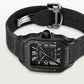 Santos de Cartier Large 39.8mm Steel Black Dial Rubber Strap Self-Winding Watch