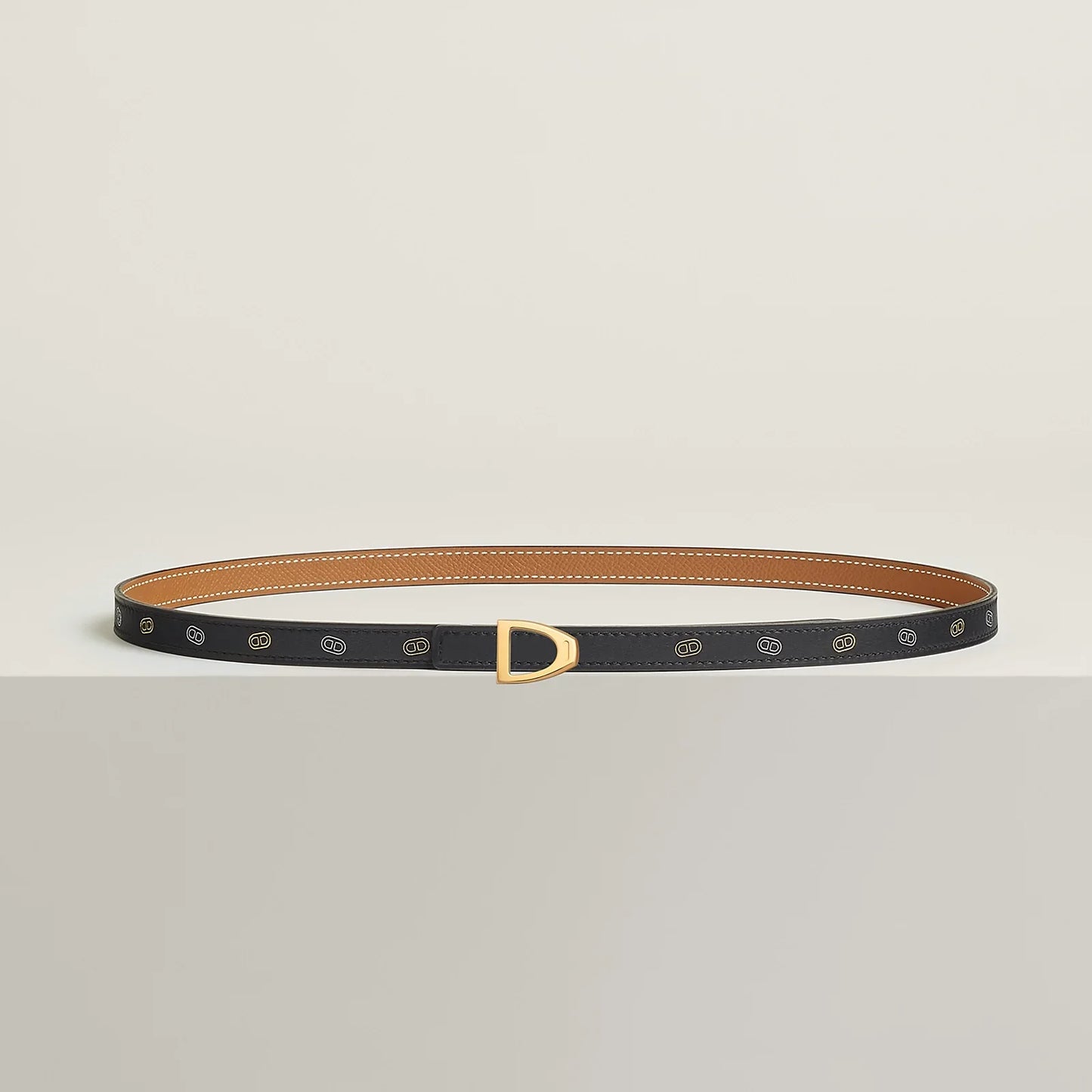 Cavaliere Belt Buckle & Reversible Leather Strap 13 MM