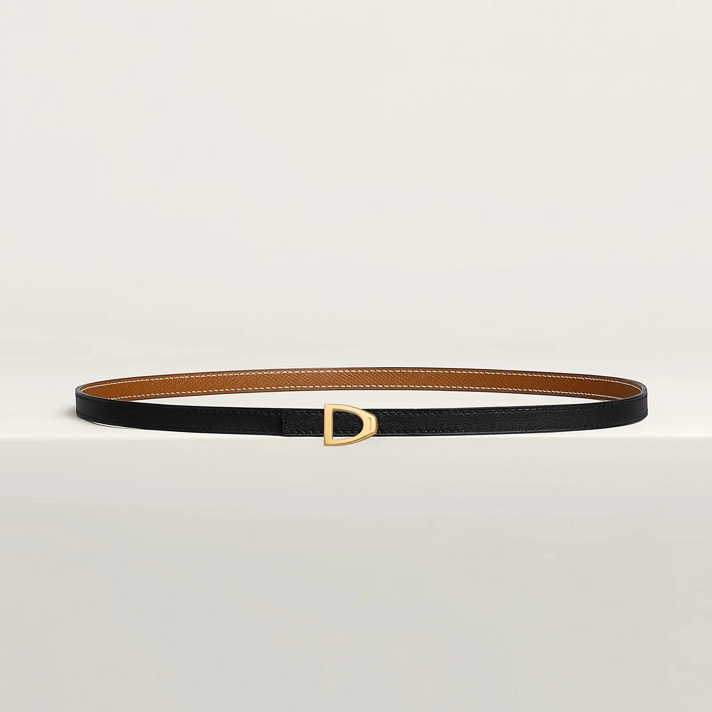 Cavaliere Belt Buckle & Reversible Leather Strap 13 MM