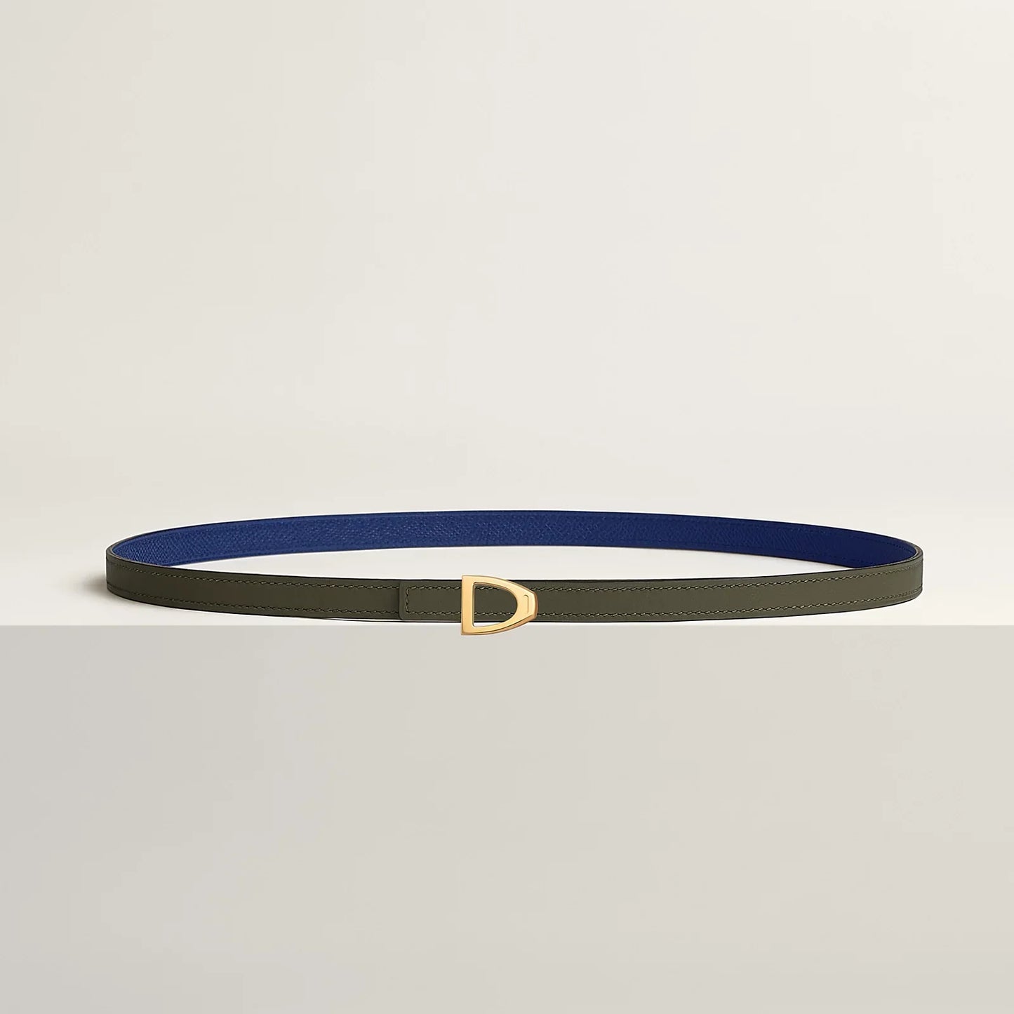 Cavaliere Belt Buckle & Reversible Leather Strap 13 MM
