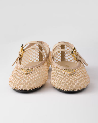 Mesh Fabric Ballerinas