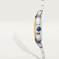 Santos de Cartier Medium 35.1mm Steel Yellow Gold Bezel Silvered Opaline Dial Steel Bracelet Self-Winding Watch