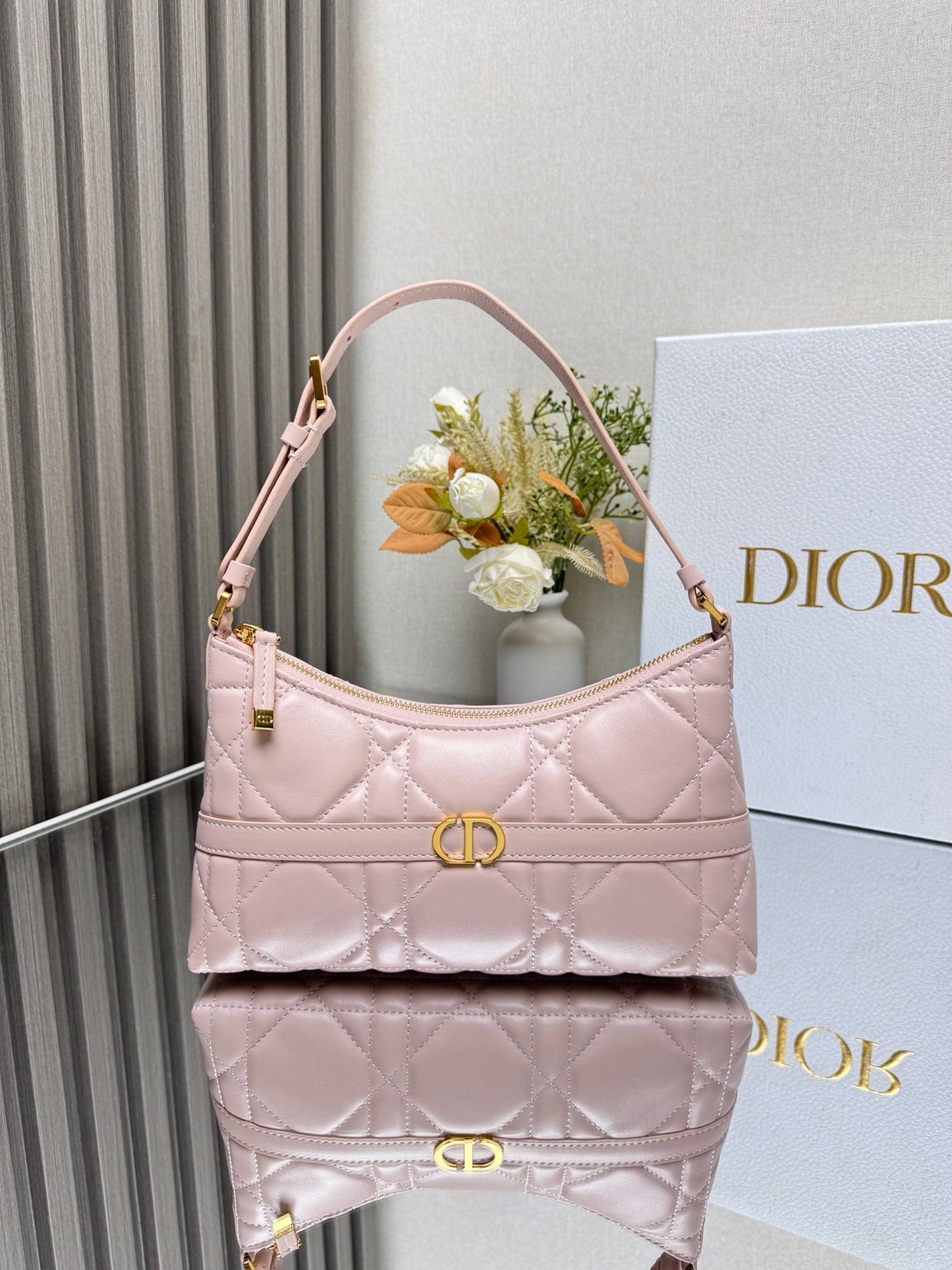 Quilted Crescent Shoulder Bag