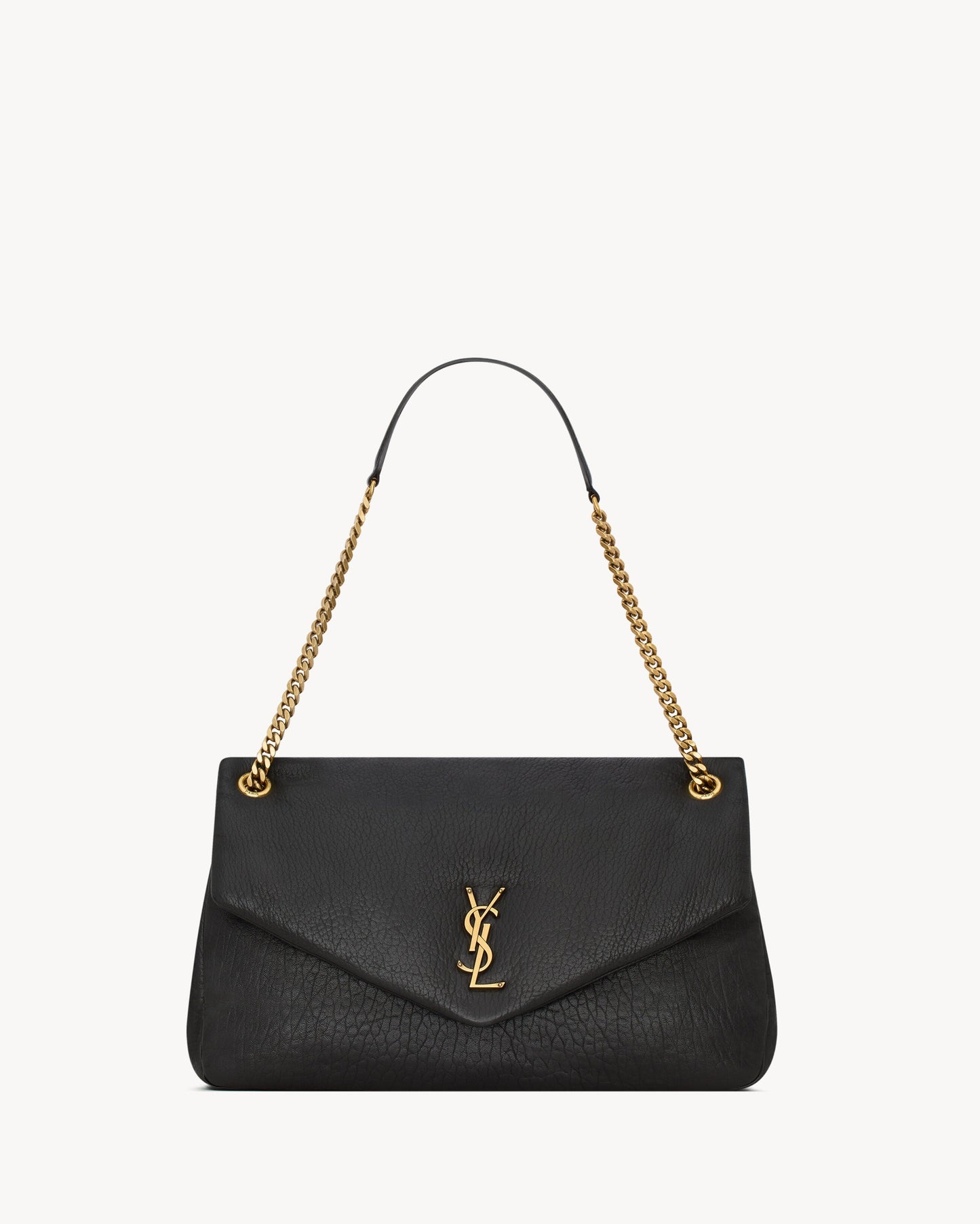 Saint Laurent Calypso Large In Grained Lambskin