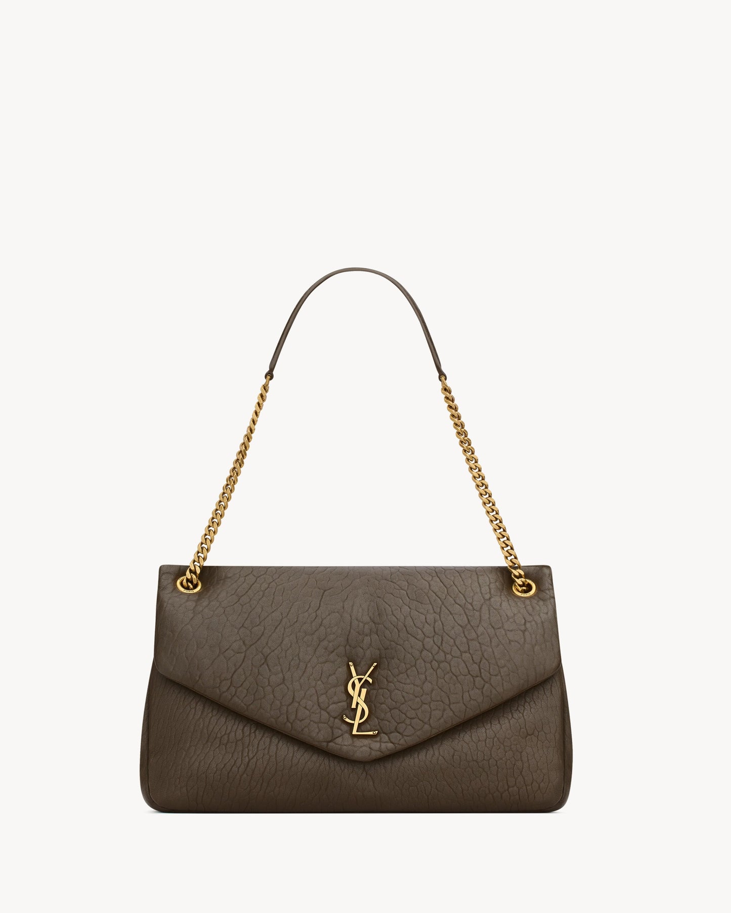 Saint Laurent Calypso Large In Grained Lambskin