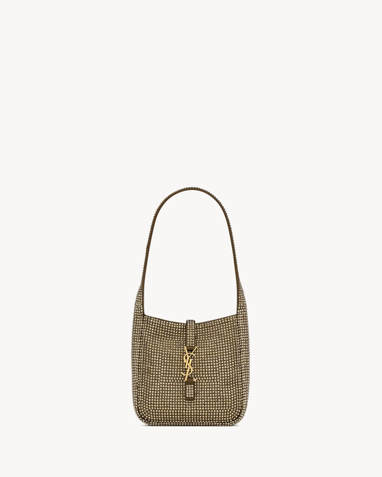 Saint Laurent LE 5 À 7 Supple Baby In Silk Satin And Crystals