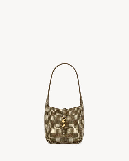 Saint Laurent LE 5 À 7 Supple Baby In Silk Satin And Crystals