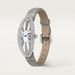 Baignoire Allongée 18K White Gold Diamond Silvered Dial Light Gray Alligator Strap Watch