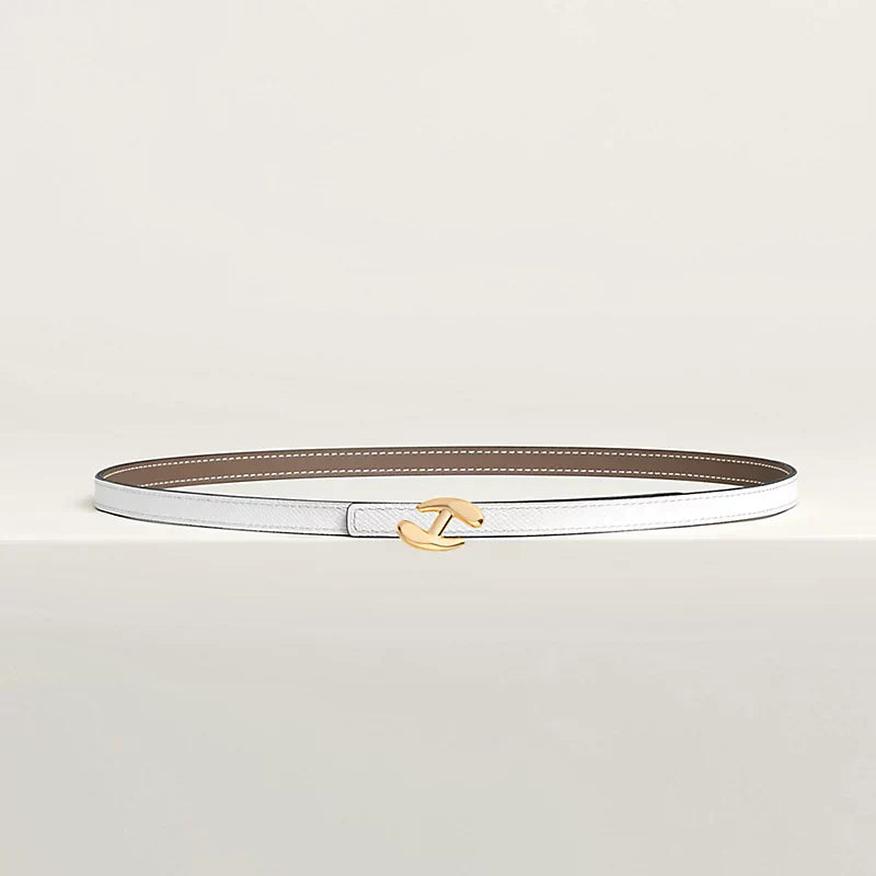 MY H BELT BUCKLE & REVERSIBLE LEATHER STRAP 13 MM