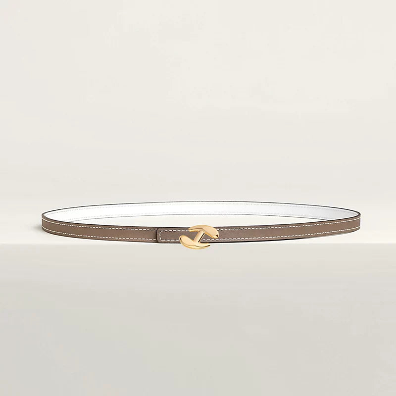 MY H BELT BUCKLE & REVERSIBLE LEATHER STRAP 13 MM