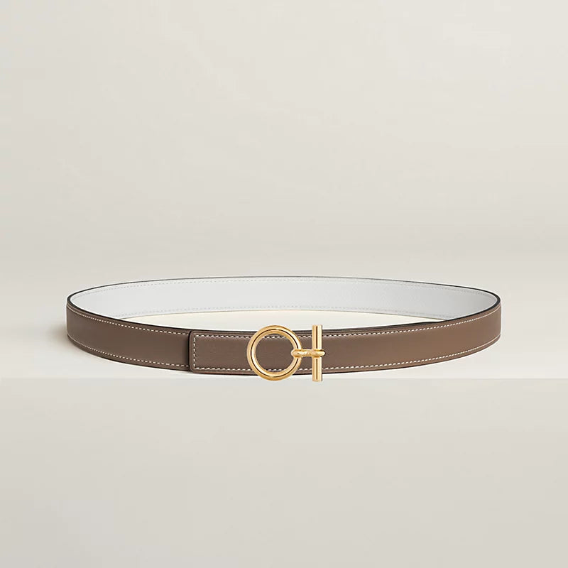 Flot belt Buckle & Hermès Sur Mer Reversible Leather Strap 24 MM