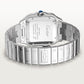 Santos de Cartier Large 39.8mm Steel Blue Crown Silvered Opaline Dial Steel Bracelet Self-Winding Watch