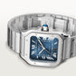 Santos de Cartier Large 39.8mm Steel Graduated Blue Dial Steel Bracelet Self-Winding Watch