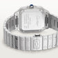 Santos de Cartier Medium 35.1mm Steel Blue Crown Green Dial Steel Bracelet Self-Winding Watch