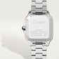 Santos de Cartier Medium 35.1mm Steel Yellow Gold Bezel Silvered Opaline Dial Steel Bracelet Self-Winding Watch