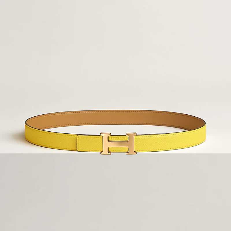 Mini H Belt Buckle & Reversible Leather Strap 24 MM