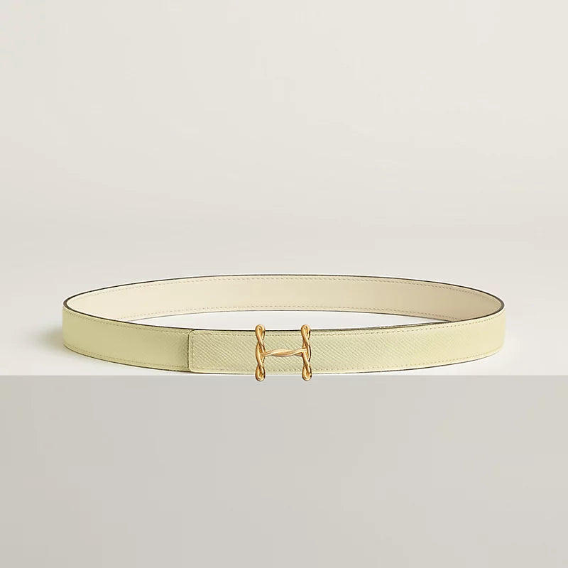 H Torsade Belt Buckle & Reversible Leather Strap 24 MM