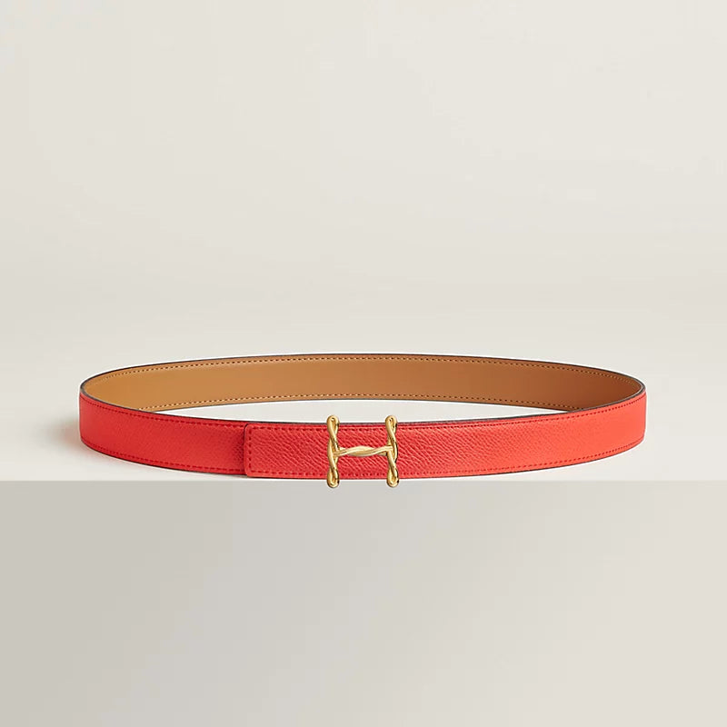 H Torsade Belt Buckle & Reversible Leather Strap 24 MM