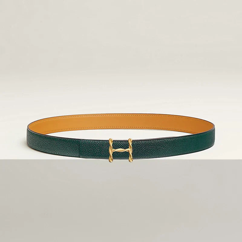 H Torsade Belt Buckle & Reversible Leather Strap 24 MM