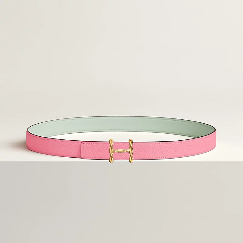 H Torsade Belt Buckle & Reversible Leather Strap 24 MM