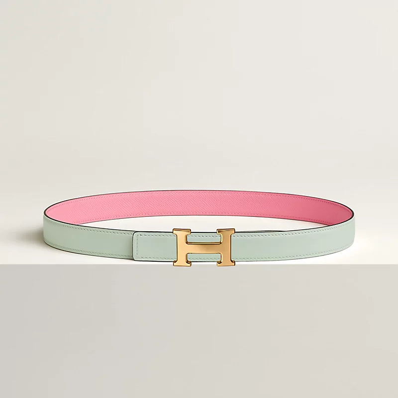 Mini H Belt Buckle & Reversible Leather Strap 24 MM