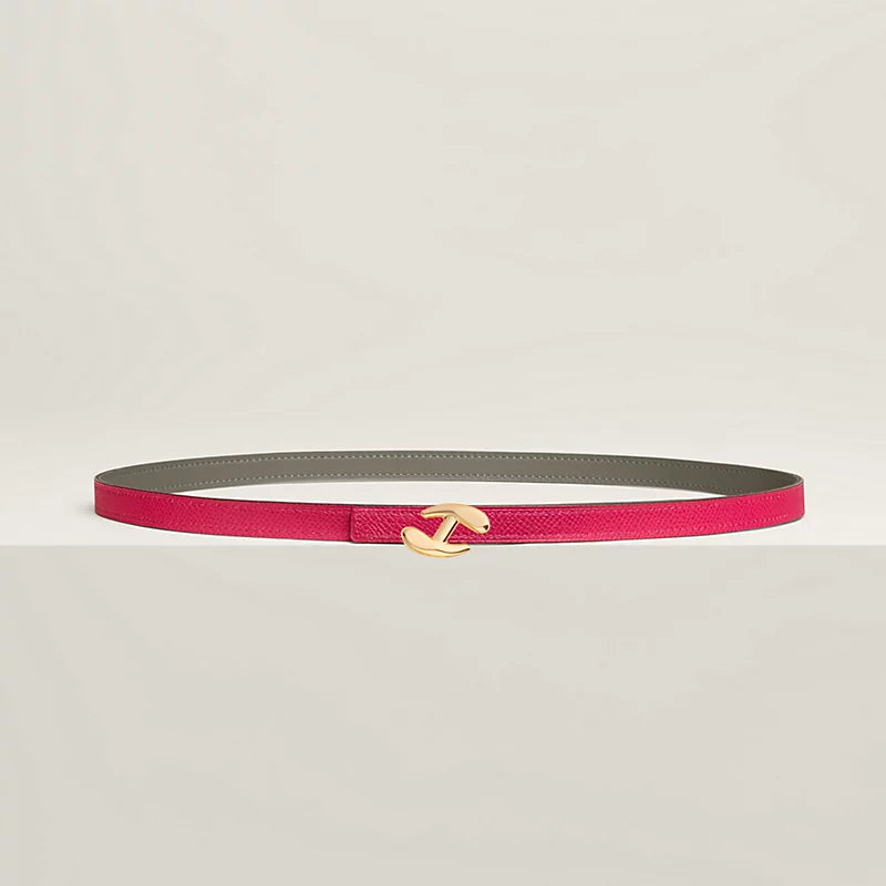 MY H BELT BUCKLE & REVERSIBLE LEATHER STRAP 13 MM