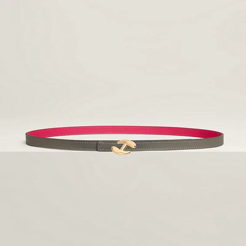 MY H BELT BUCKLE & REVERSIBLE LEATHER STRAP 13 MM