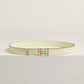 H AU CARRE TWIST BELT BUCKLE & REVERSIBLE LEATHER STRAP 24 MM