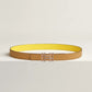 H AU CARRE TWIST BELT BUCKLE & REVERSIBLE LEATHER STRAP 24 MM