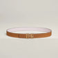 H AU CARRE TWIST BELT BUCKLE & REVERSIBLE LEATHER STRAP 24 MM