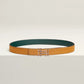 H AU CARRE TWIST BELT BUCKLE & REVERSIBLE LEATHER STRAP 24 MM