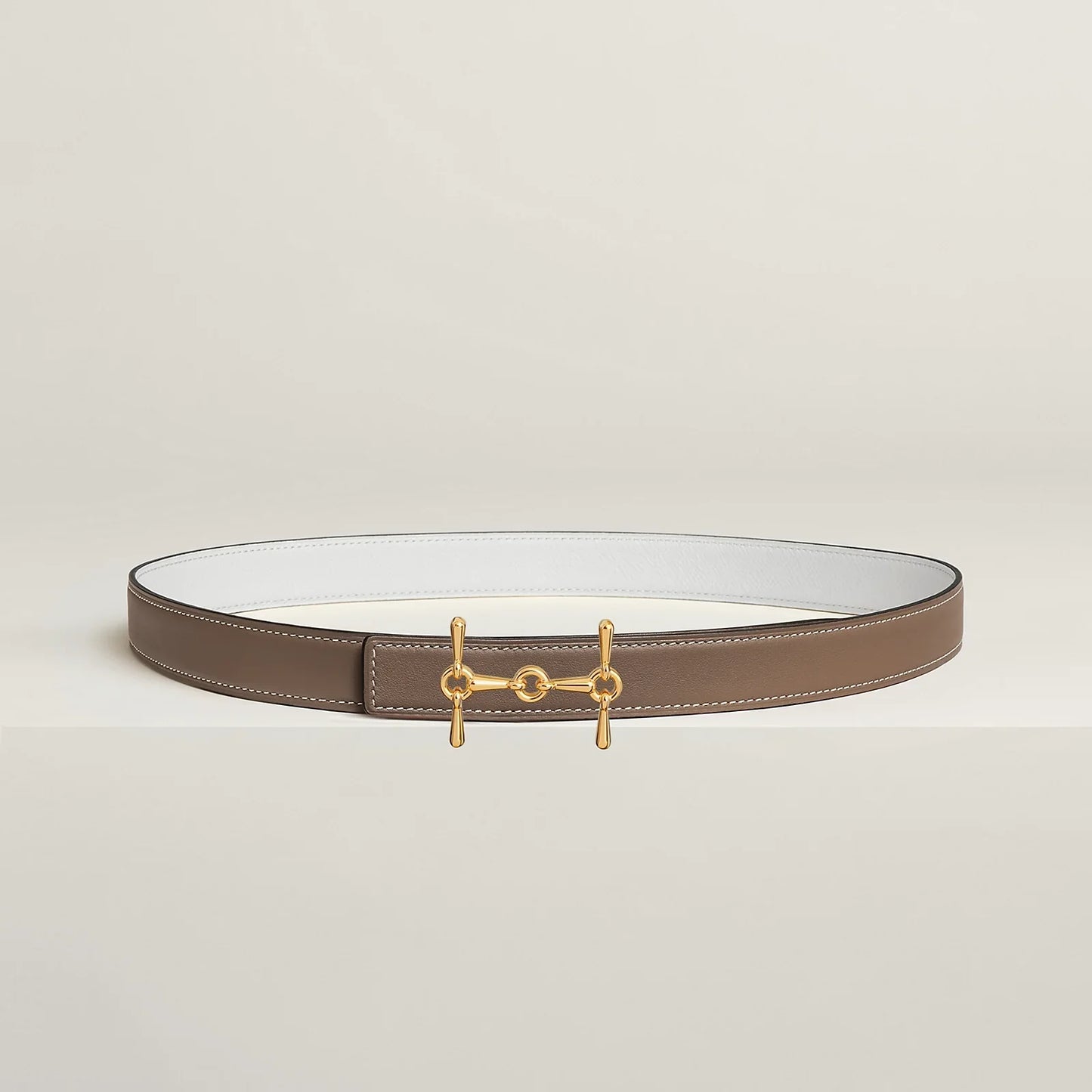 H EQUESTRE BELT BUCKLE & REVERSIBLE LEATHER STRAP 24 MM