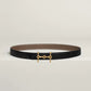H EQUESTRE BELT BUCKLE & REVERSIBLE LEATHER STRAP 24 MM
