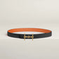H EQUESTRE BELT BUCKLE & REVERSIBLE LEATHER STRAP 24 MM